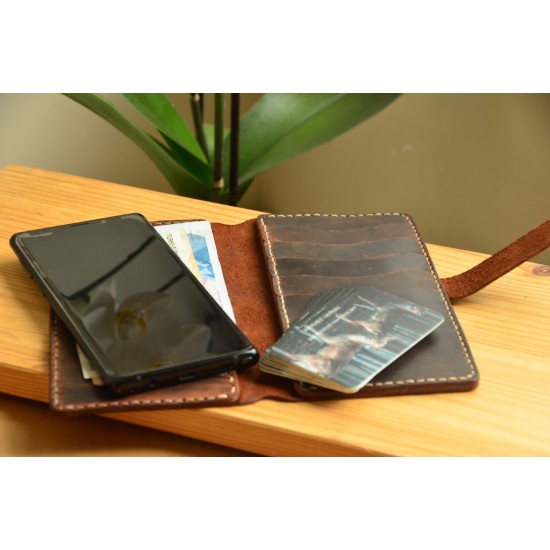 Telefon Bölmeli Uzun Cüzdan